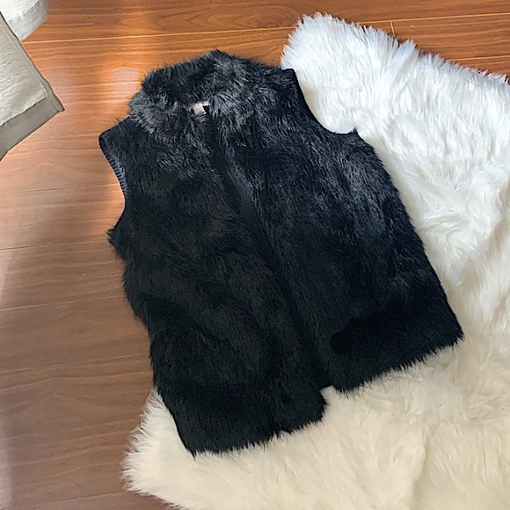 MICHAEL KORS Faux Fur Vest Jacket MobWife Aesthetic